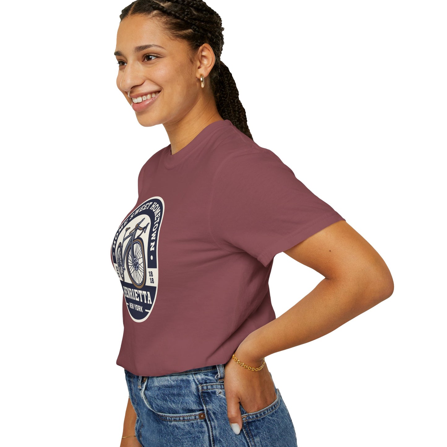 Womens Home Sweet Hometown Bicycle T-shirt
