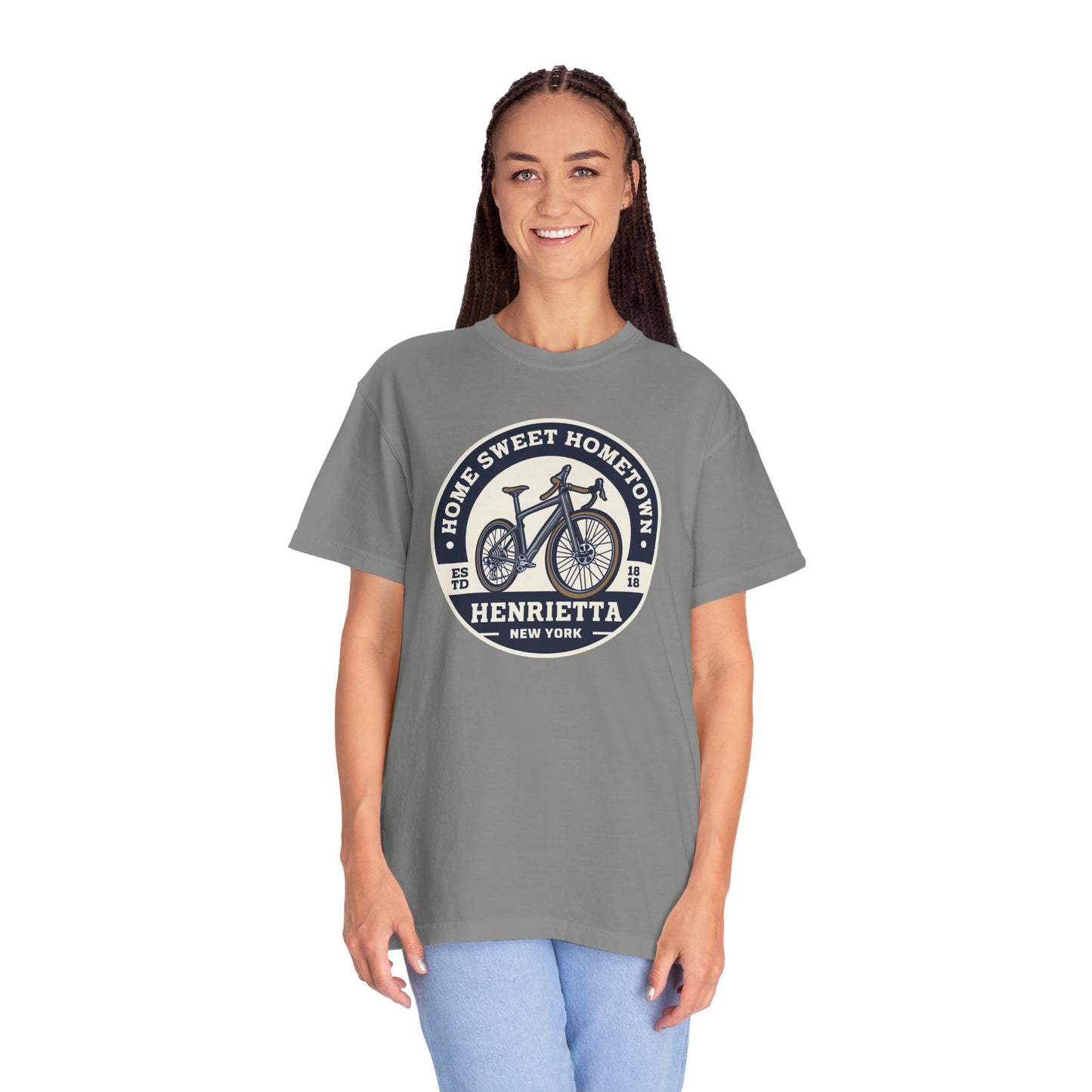Womens Home Sweet Hometown Bicycle T-shirt