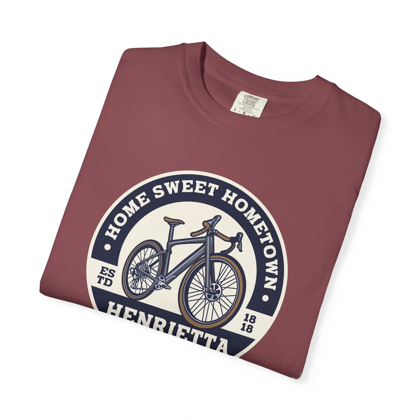Mens Home Sweet Hometown Bicycle T-shirt