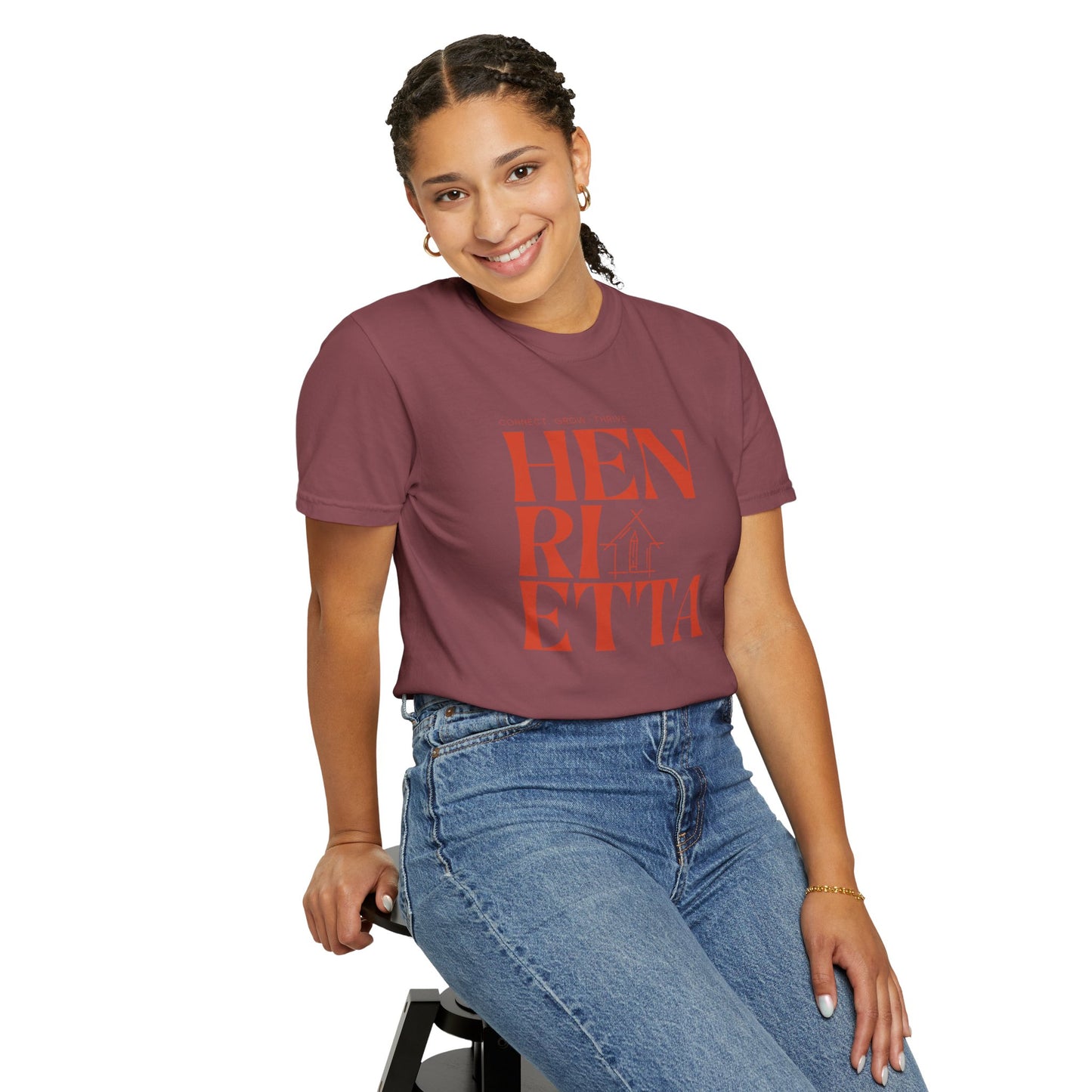 Henrietta, NY Ivory Comfort Colors Womens Graphic Tee, Local Hometown T-Shirt