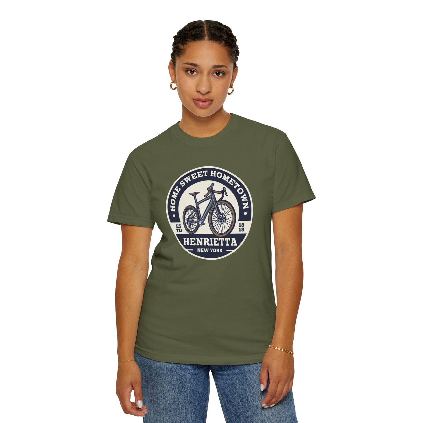 Womens Home Sweet Hometown Bicycle T-shirt