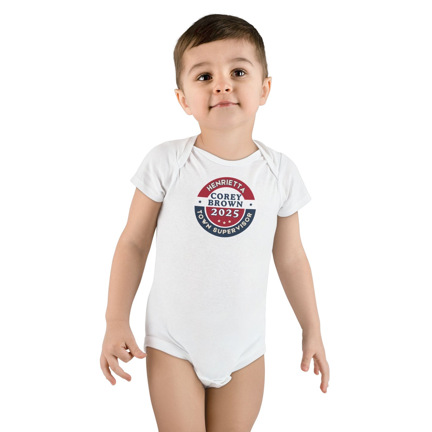 Organic Baby Onesie Vote for Corey Brown Town of Henrietta