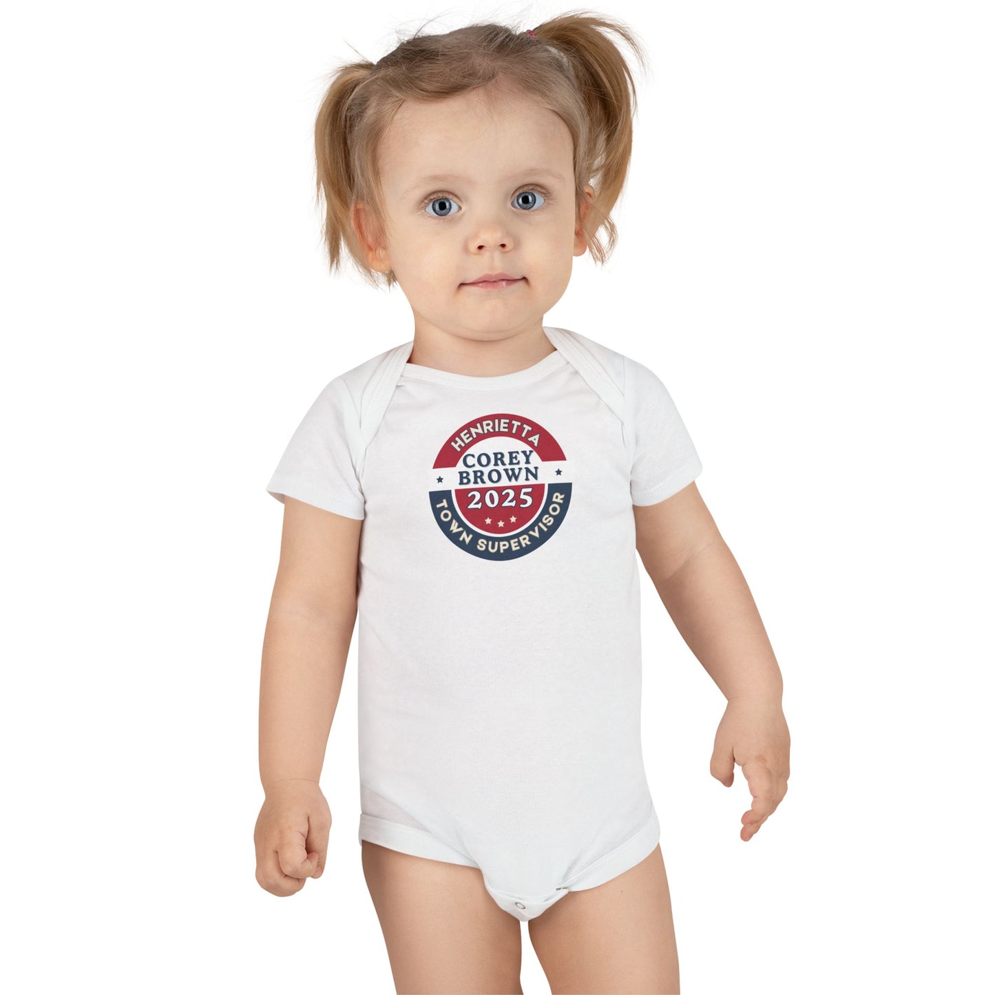Organic Baby Onesie Vote for Corey Brown Town of Henrietta