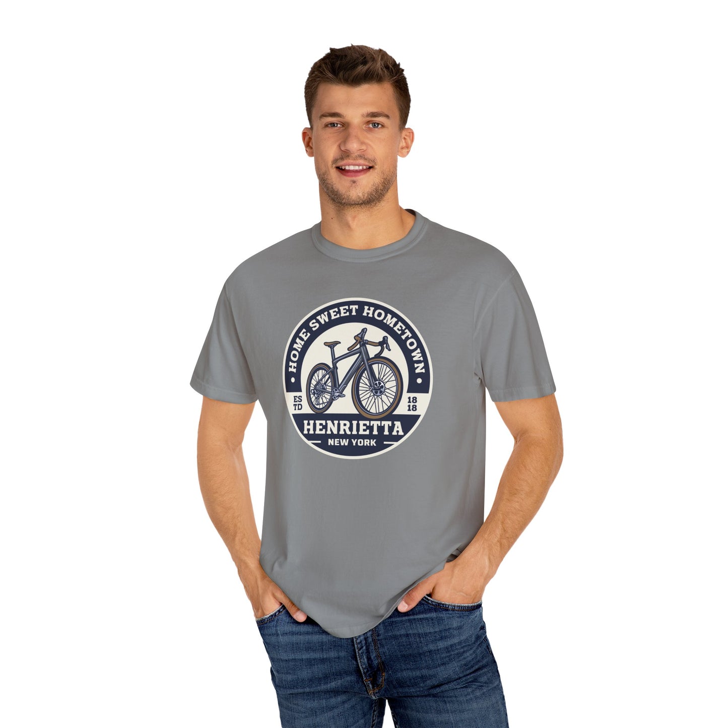 Mens Home Sweet Hometown Bicycle T-shirt