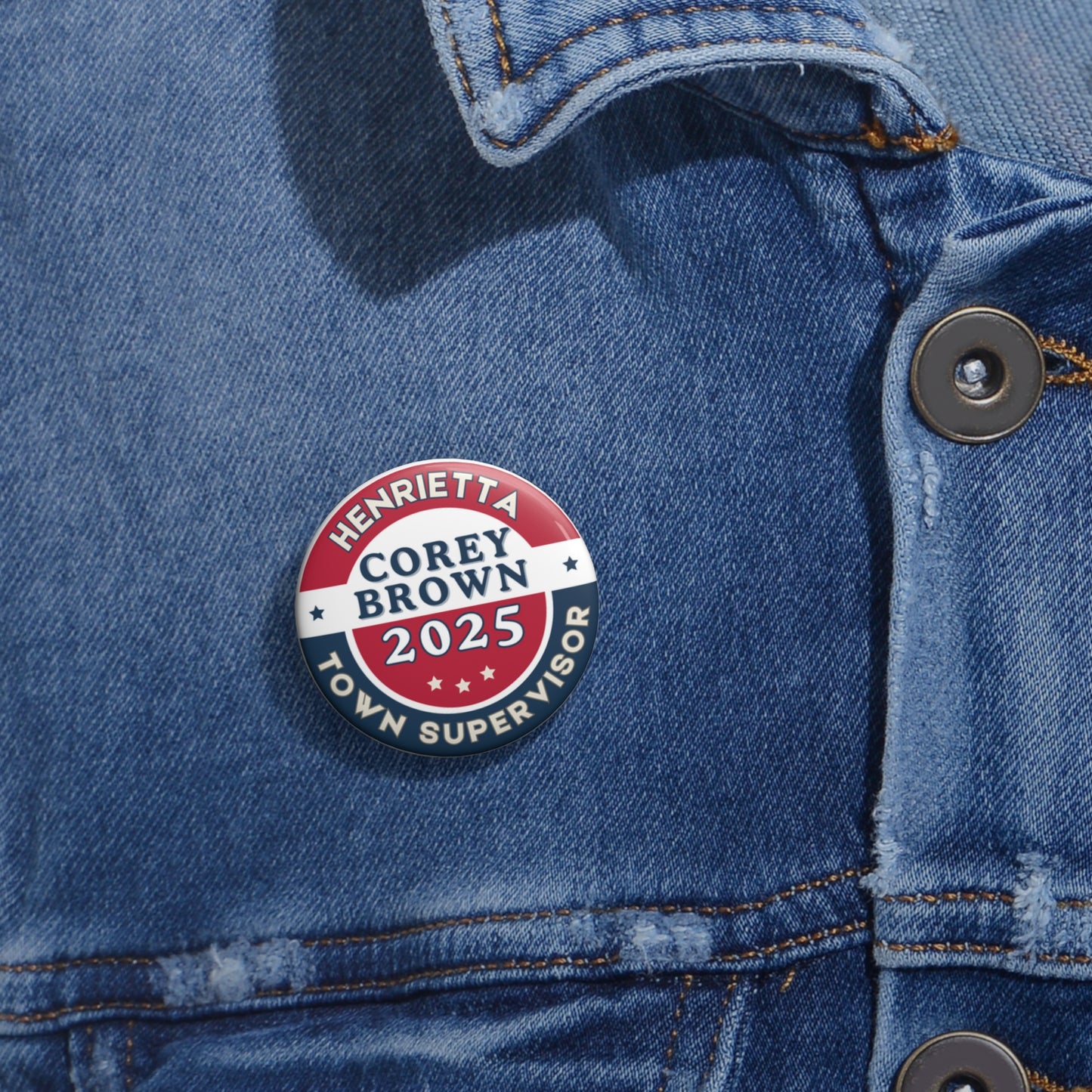 2025 Campaign Button 1.25" Pin Supports Henrietta Republican Committee