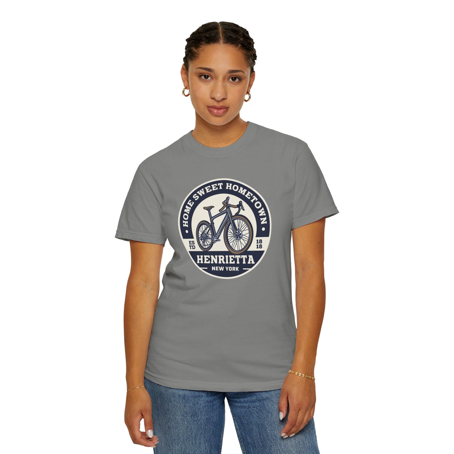 Womens Home Sweet Hometown Bicycle T-shirt