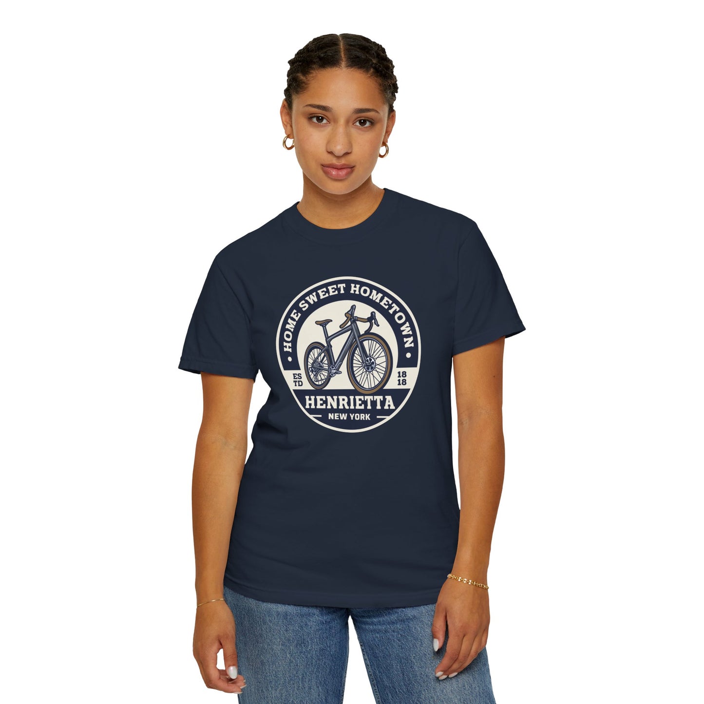 Womens Home Sweet Hometown Bicycle T-shirt
