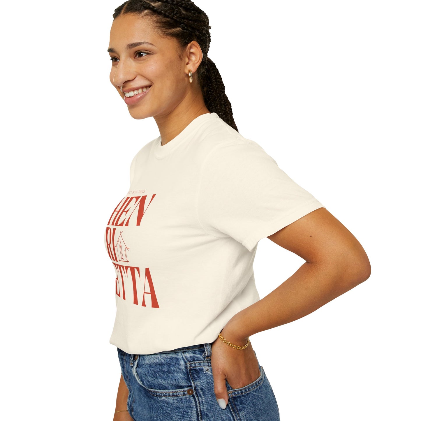Henrietta, NY Ivory Comfort Colors Womens Graphic Tee, Local Hometown T-Shirt