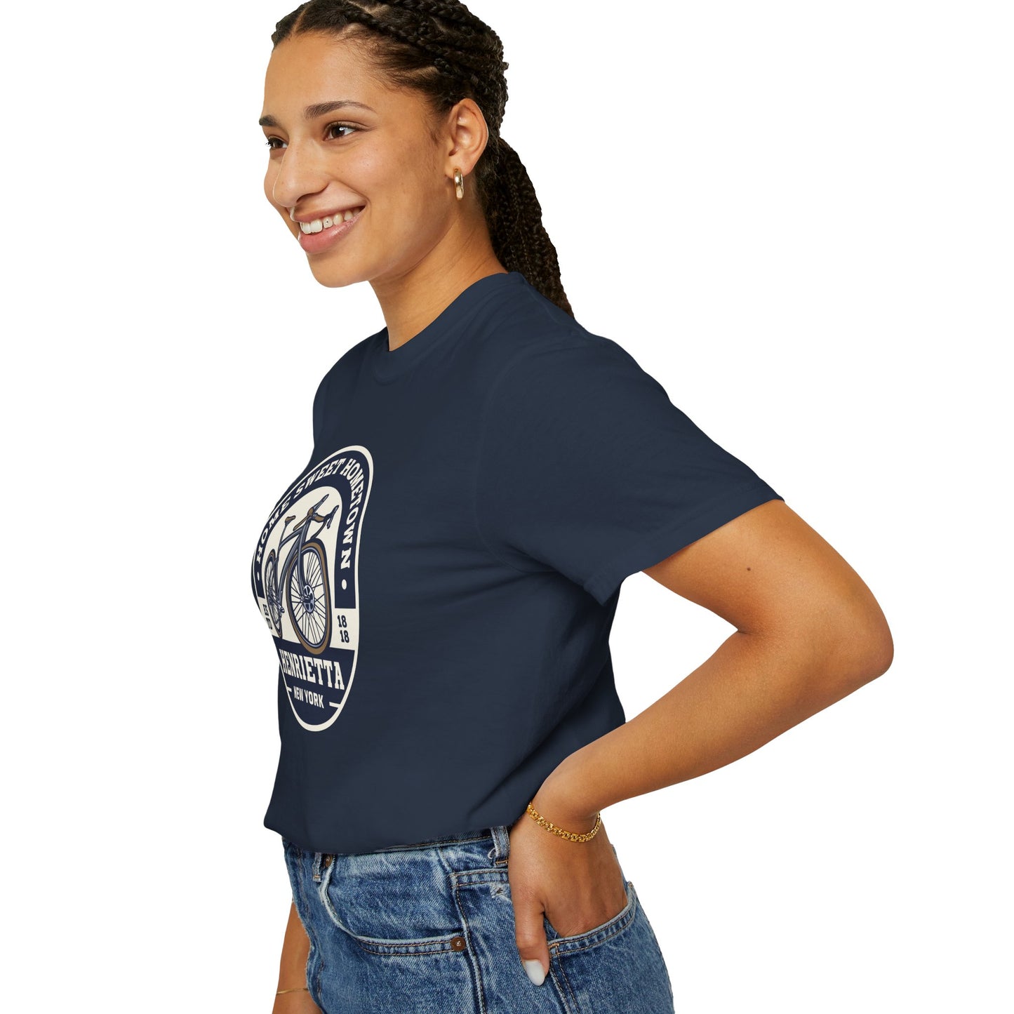 Womens Home Sweet Hometown Bicycle T-shirt