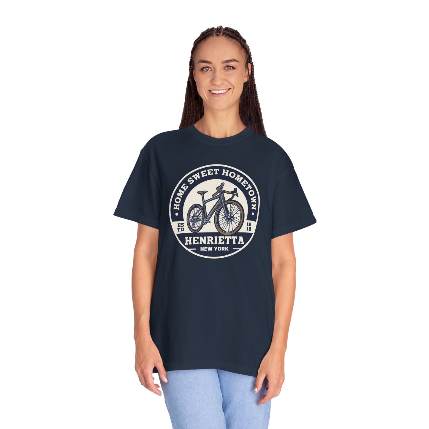 Womens Home Sweet Hometown Bicycle T-shirt
