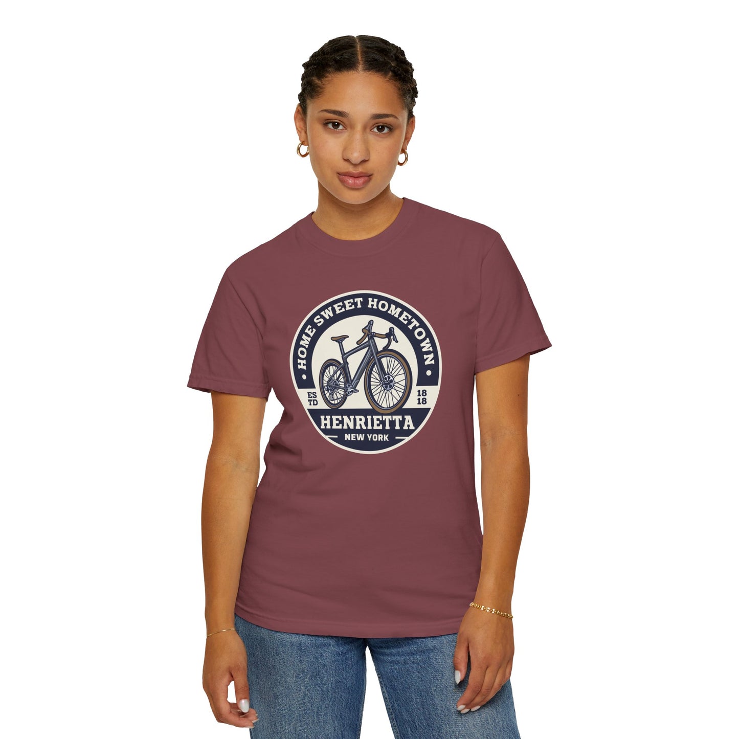 Womens Home Sweet Hometown Bicycle T-shirt