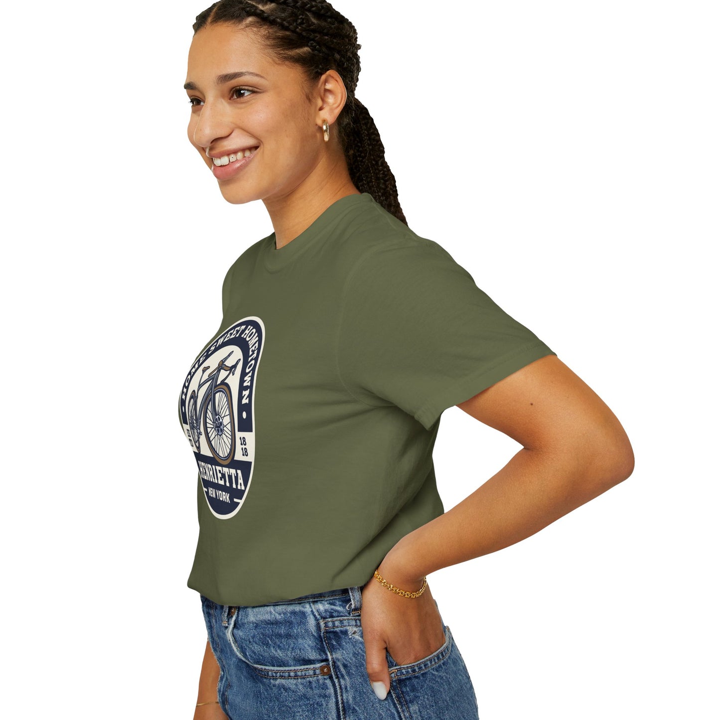 Womens Home Sweet Hometown Bicycle T-shirt