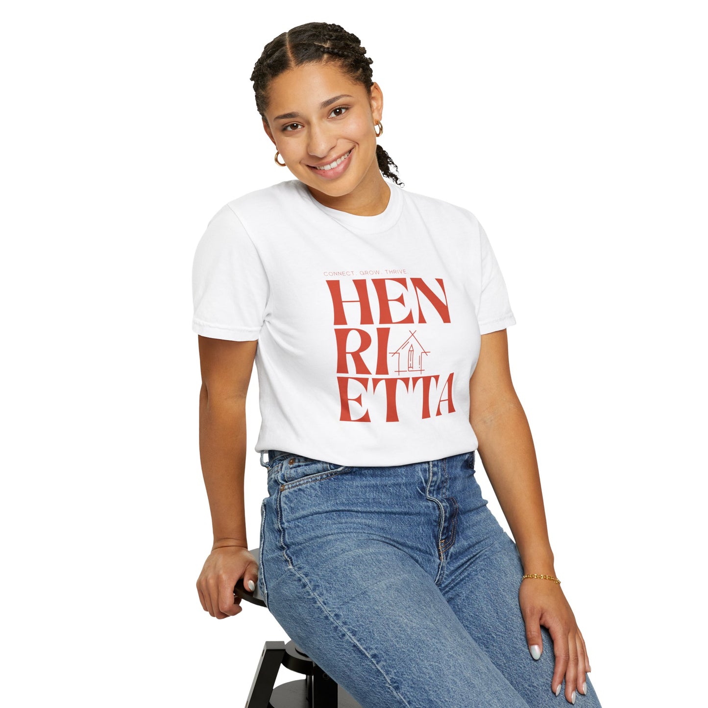 Henrietta, NY Ivory Comfort Colors Womens Graphic Tee, Local Hometown T-Shirt