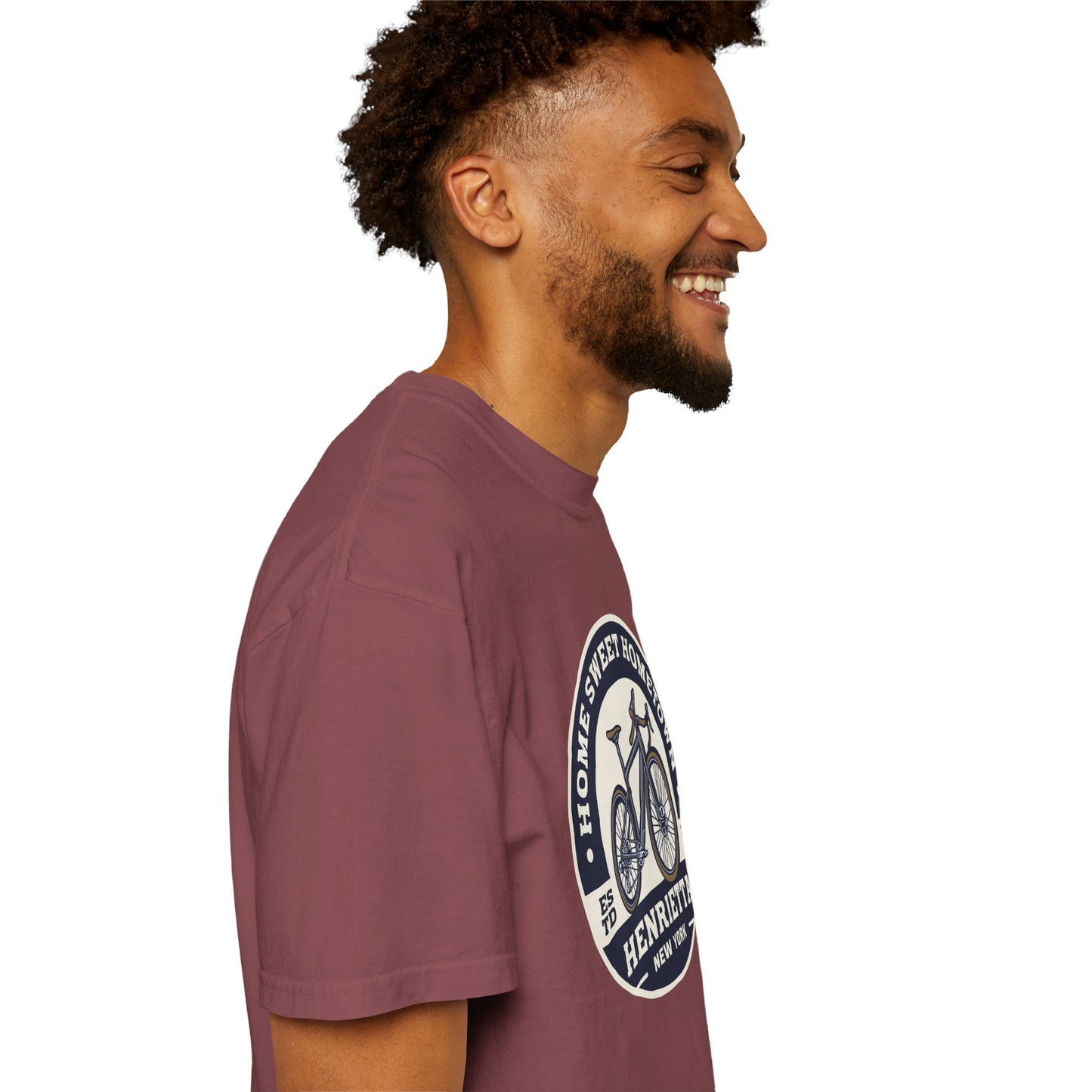 Mens Home Sweet Hometown Bicycle T-shirt
