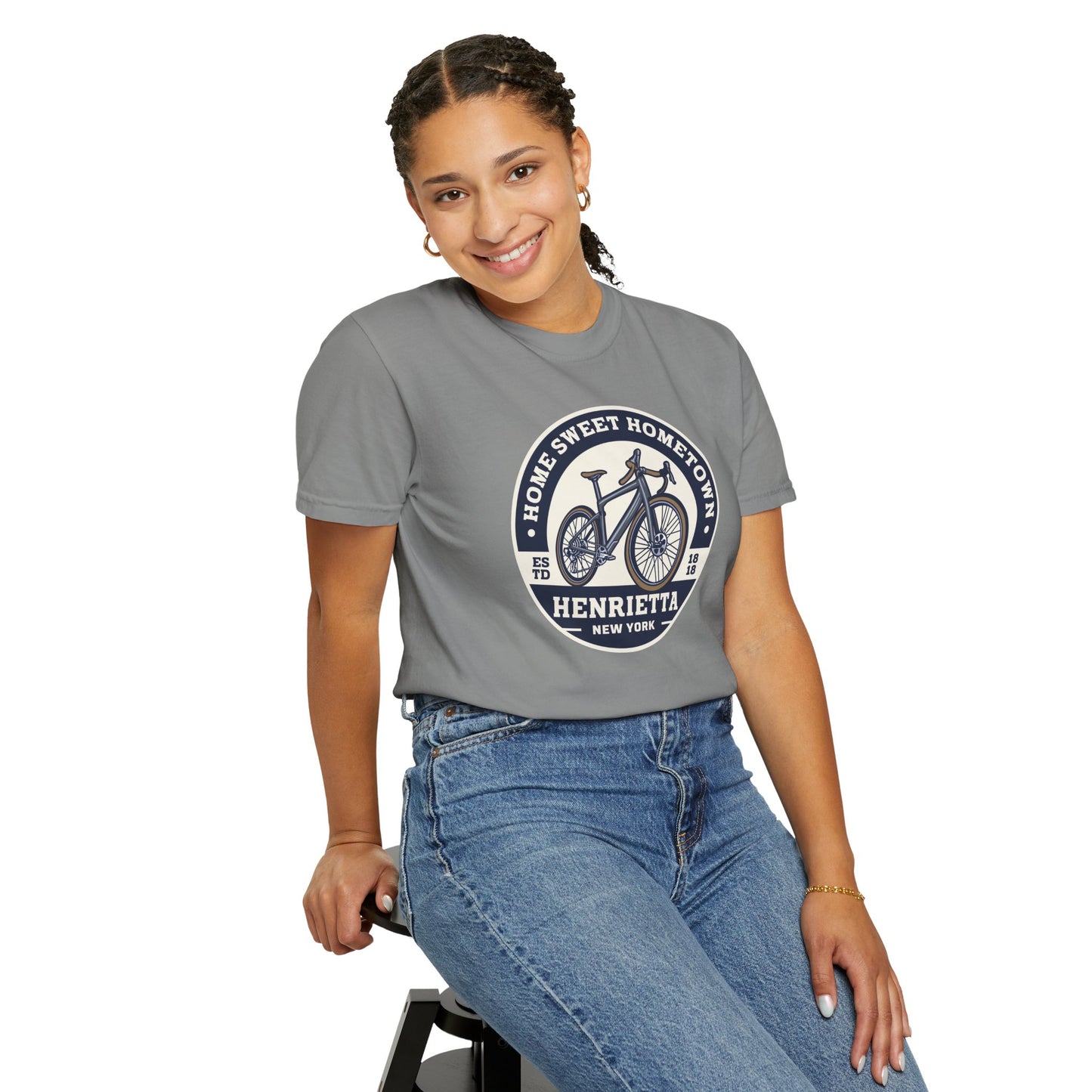 Womens Home Sweet Hometown Bicycle T-shirt