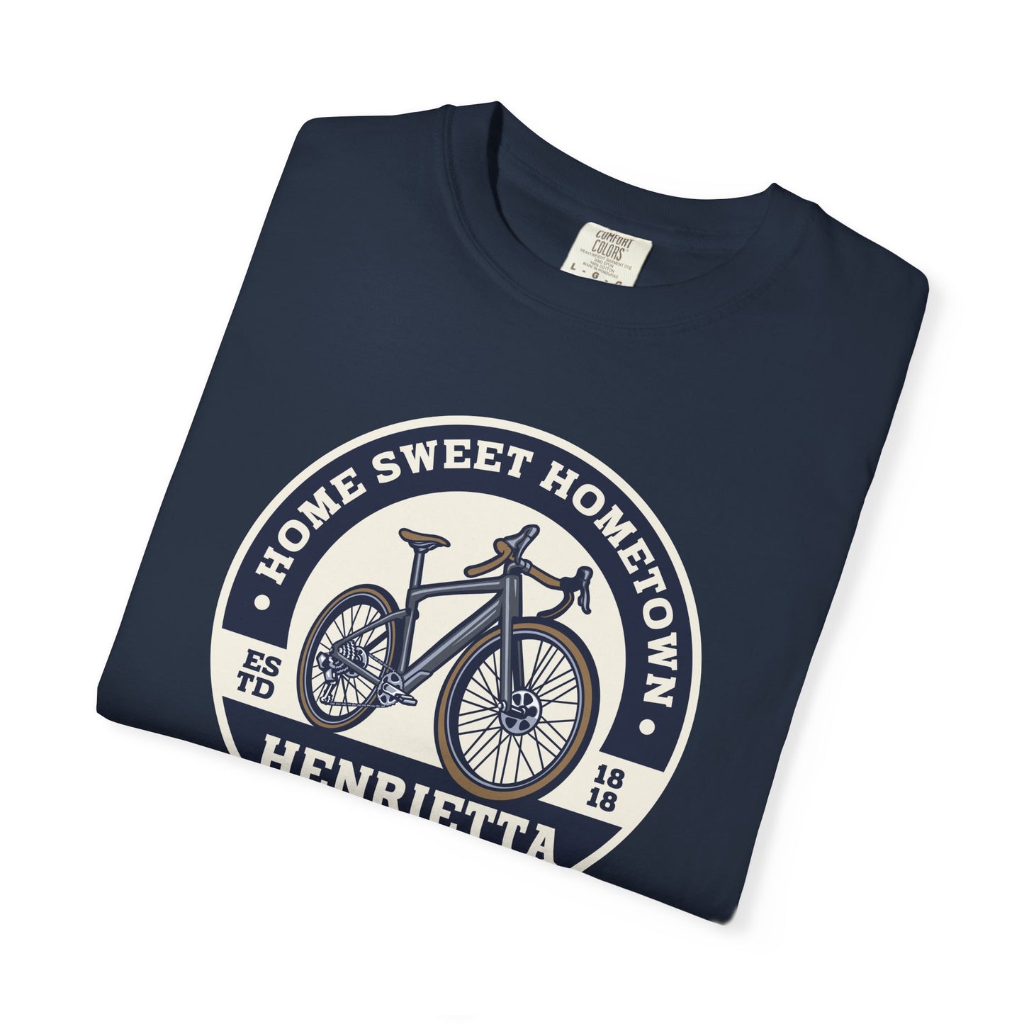 Mens Home Sweet Hometown Bicycle T-shirt